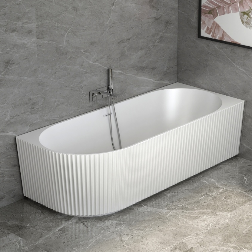 Camden Back To Wall Corner Freestanding Bath - Right Hand Version